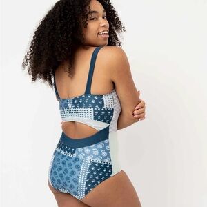 Nani Patchwork One-Piece Swimsuit with Cutout